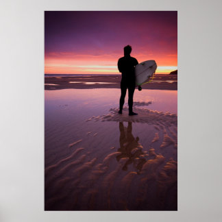 Poster Sunrise surfer