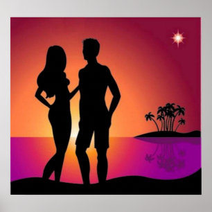 Poster Sunset Couple