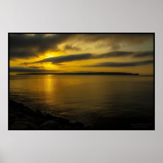 Poster Sunset de Bell Island (Devant)