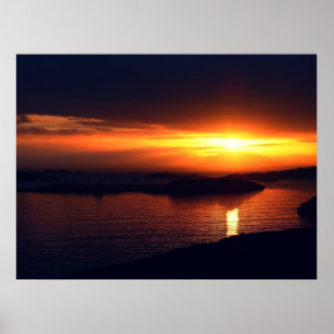 Poster Sunset Norvège 09