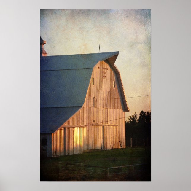 Poster Sunset on a Barn (Devant)