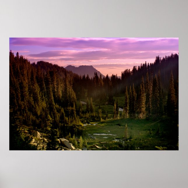 Poster Sunset Valley (Devant)