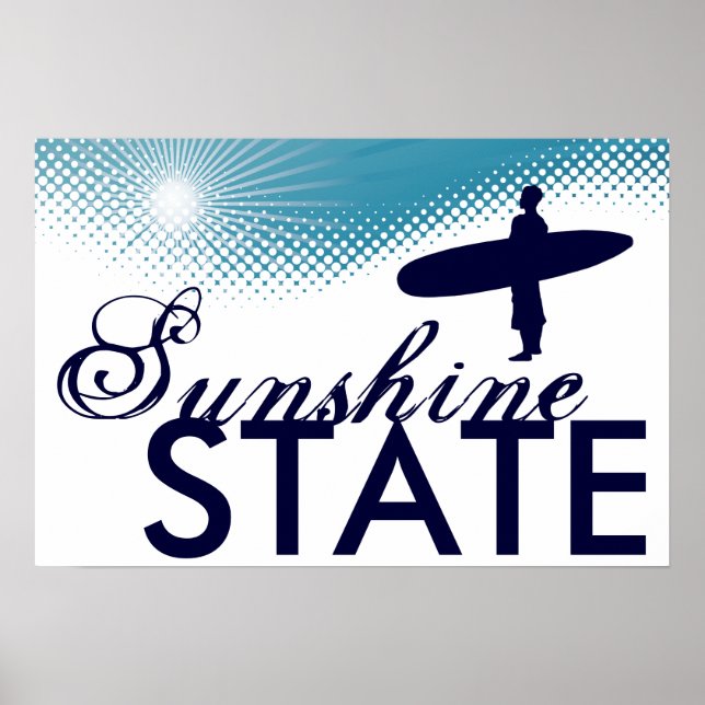 Poster sunshine surf (Devant)