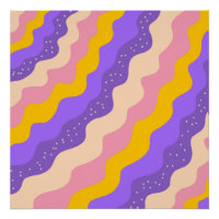 Super  de rayure céleste jaune violet Abstraite