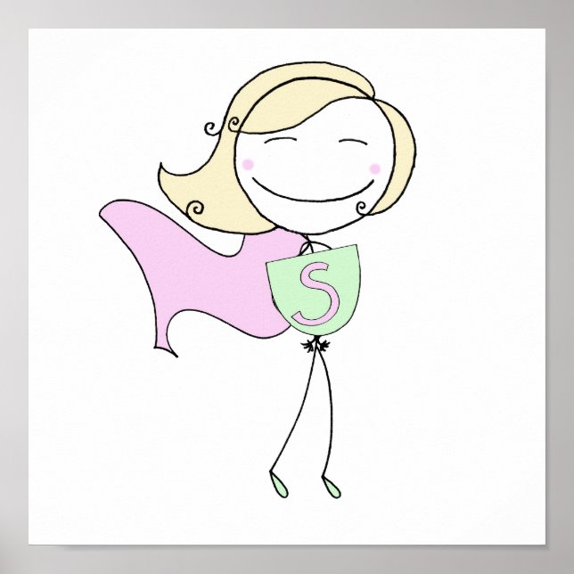 Poster Super fille Blonde (Devant)