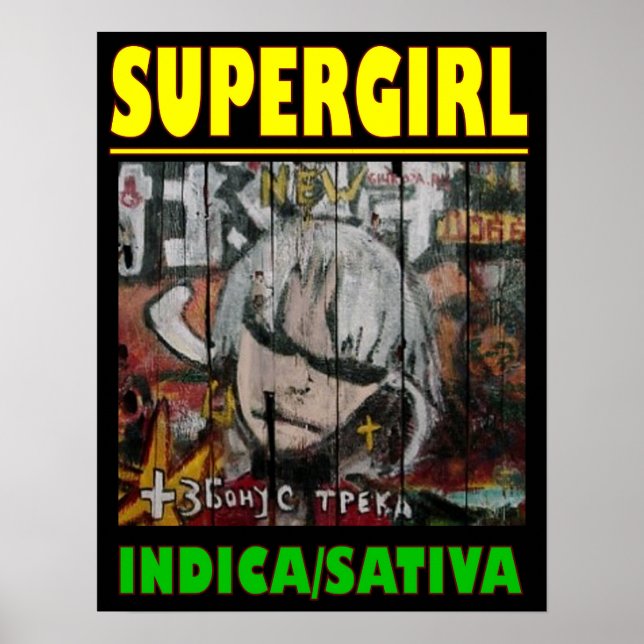 POSTER SUPER GIRL INDICA SATIVA (Devant)