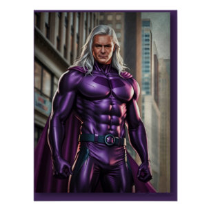Poster Super-héros Violet : Fantastique Urbain