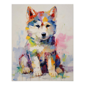 Poster Super mignon Chien Sibérien Husky Chien Chien Chie