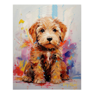 Poster Super mignonne Goldendoodle Chien Chien Chien Chie