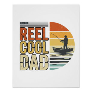 Poster Super Papa T-Shirt Vintage de pêche Design_1