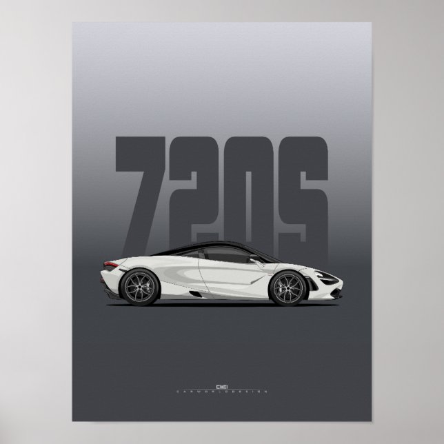 Poster Supercar 720S - Blanc (Devant)