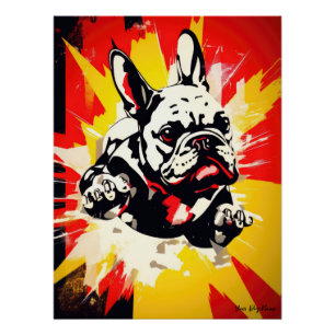 Poster Superhero French Bulldog 01 - juge Ignacio