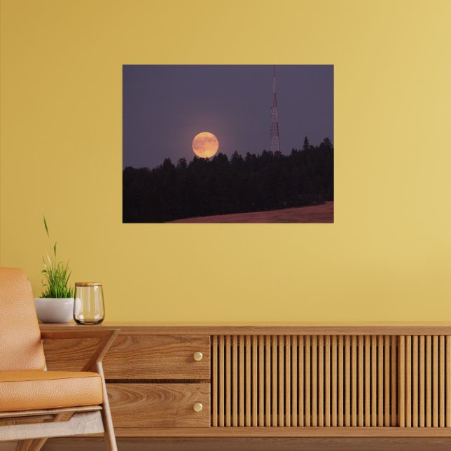 Poster Superlune d'août sur Paradise Ridge (Salon 2)