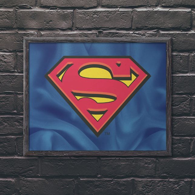 Poster Superman S-Shield | Logo classique (Poster in frame)