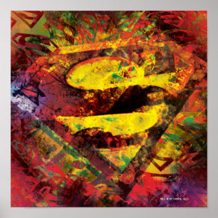 Poster Superman S-Shield   Logo Grunge