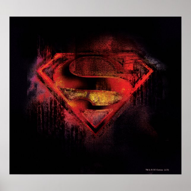 Poster Superman S-Shield | Logo peint (Devant)