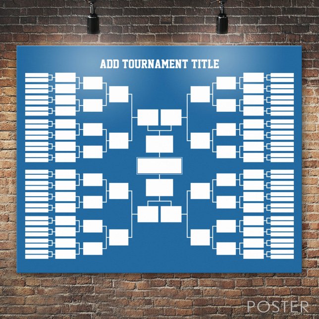 Poster Support de tournoi sportif pour 64 équipes (Custom Tournament Bracket)