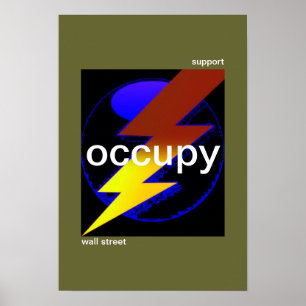 Poster support occupy wall street