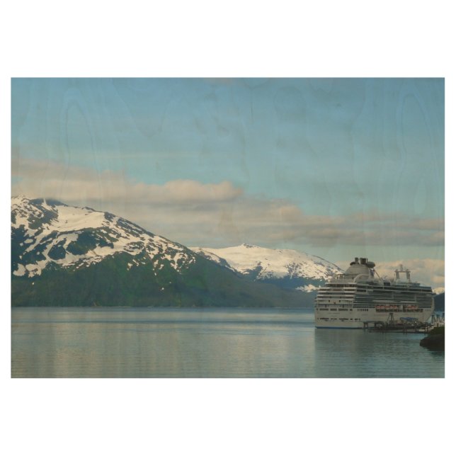 Poster Sur Bois Photographie de voyage de croisière en Alaska (Devant)