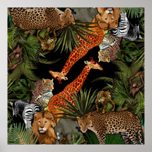 Poster sur la faune africaine