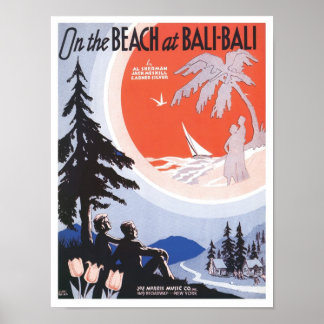 Poster Sur la plage de Bali Songbook Cover