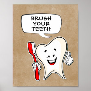 Poster sur la propreté de vos dents