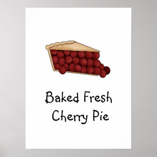 Poster sur la tarte aux cerises fraîches cuites