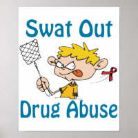 Poster sur l'abus de drogues Swat Out
