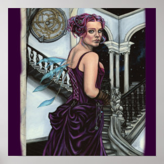 Poster sur l'affiche d'illustration de fusée horaire volé