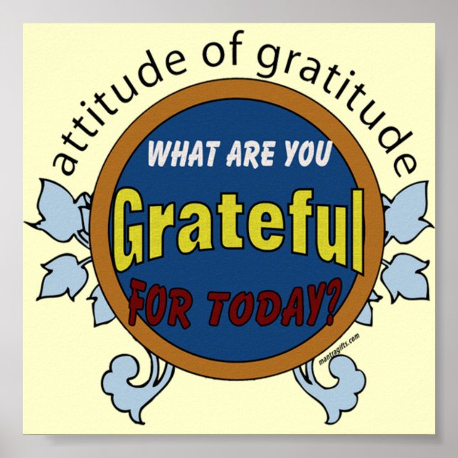 Poster sur l'attitude de gratitude (Devant)