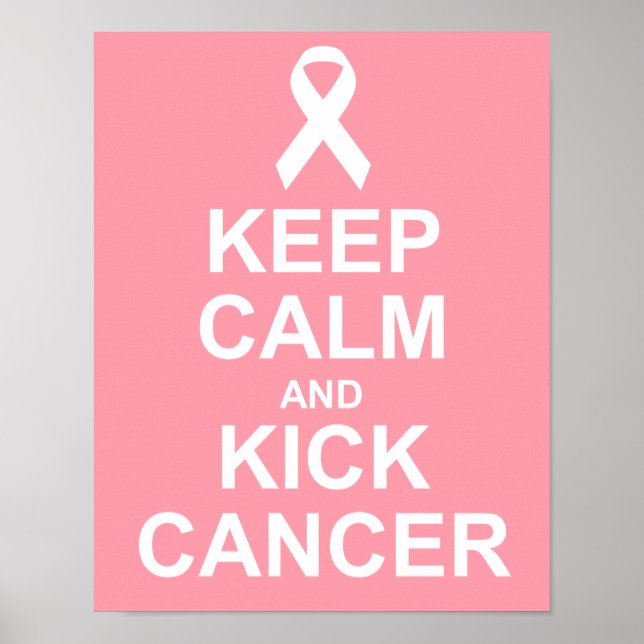 Poster sur le cancer de Keep Calm and Kick (Devant)