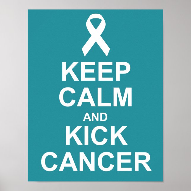 Poster sur le cancer de Keep Calm and Kick (Devant)