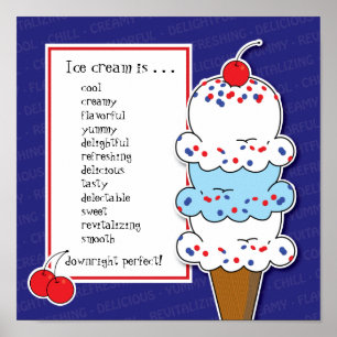 Poster sur le cône de crème glacée personnalisable