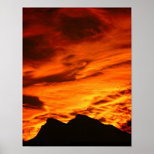 Poster sur le coucher du soleil