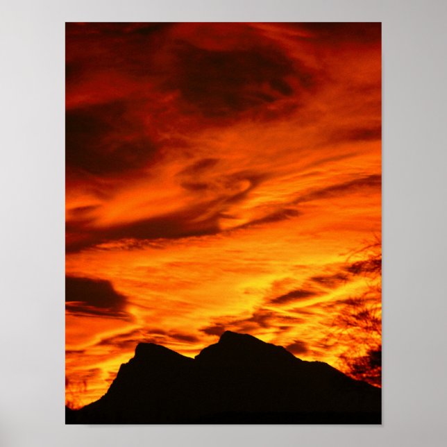Poster sur le coucher du soleil (Devant)