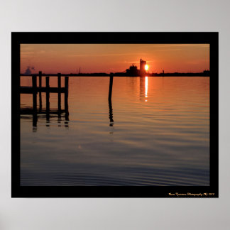 Poster sur le coucher du soleil de Old Road Bay