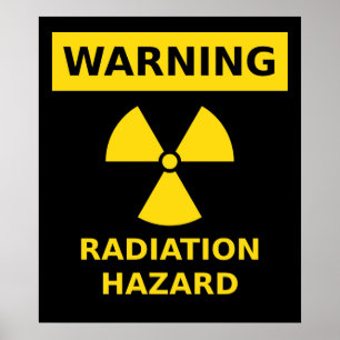 Poster sur le danger de radiations