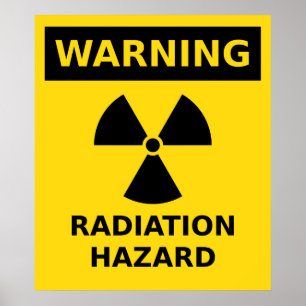 Poster sur le danger de radiations