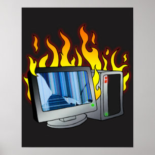 Poster sur le feu informatique