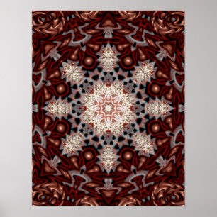 Poster sur le flocon de neige de champignons bio