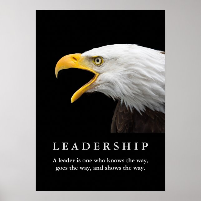 Poster sur le leadership motivationnel de l'aigle  (Devant)