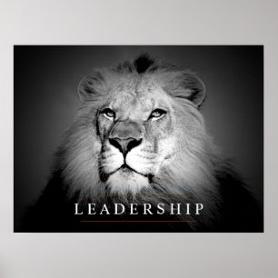 Poster sur le leadership motivationnel Lion Eyes