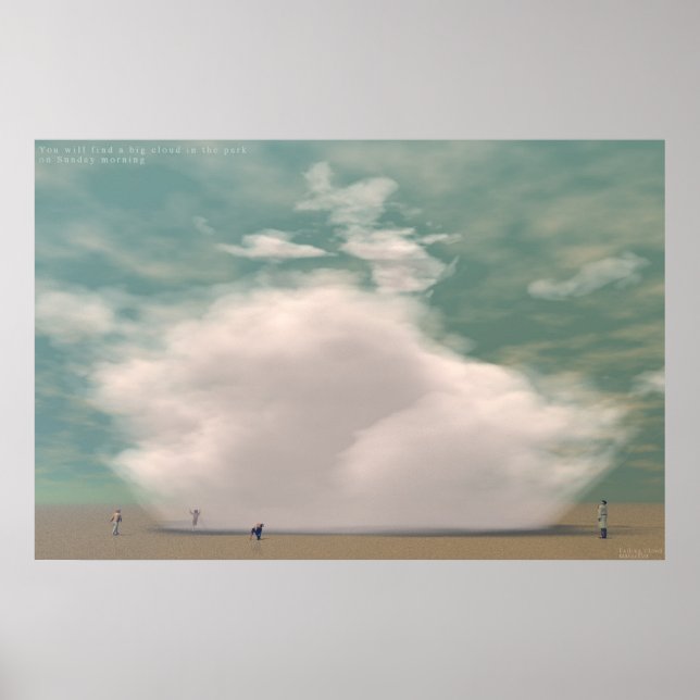 Poster sur le nuage qui tombe (Devant)