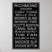Poster sur le rouleau de bus Richmond Virginia