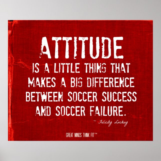 Poster sur le succès du football et l'attitude Red (Devant)