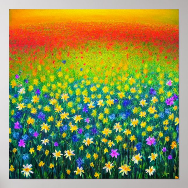 Poster sur le tapis de plusieurs couleurs (Devant)