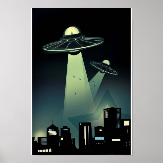 Poster sur l'enlèvement d'Aliens plus grand (Devant)