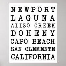 Poster sur les plages OC