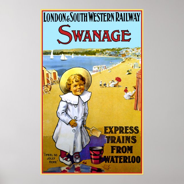 Poster sur les voyages ferroviaires de Swanage vin (Devant)