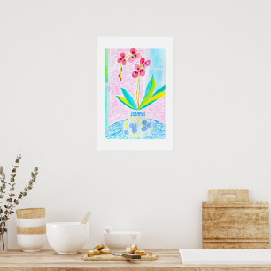 Poster sur l'orchidée fraîche